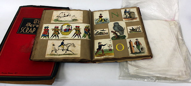 Appraisal: A TH CENTURY SCRAP BOOK containing a number of prints