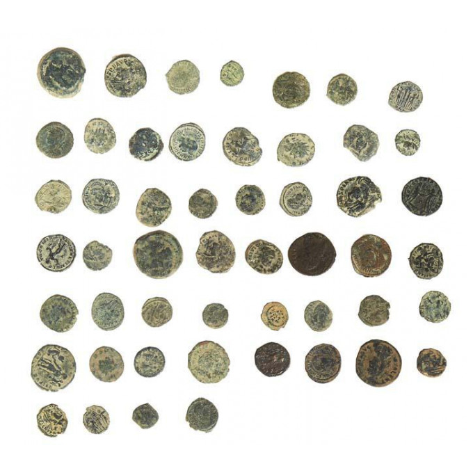 Appraisal: Group of Fifty Roman Coins - A D Pcs