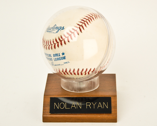 Appraisal: Nolan Ryan autographed baseball Official ball American League In plasic