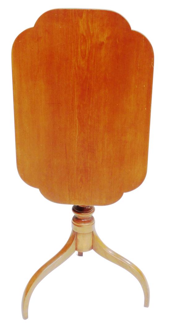 Appraisal: Early th C Federal tilt top candle stand oblong top