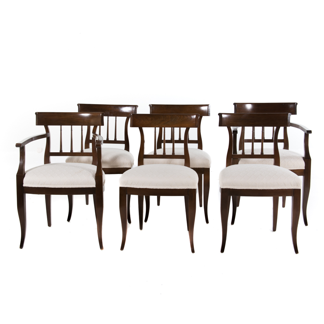 Appraisal: Six Regency style mahogany dining chairs th century two arms