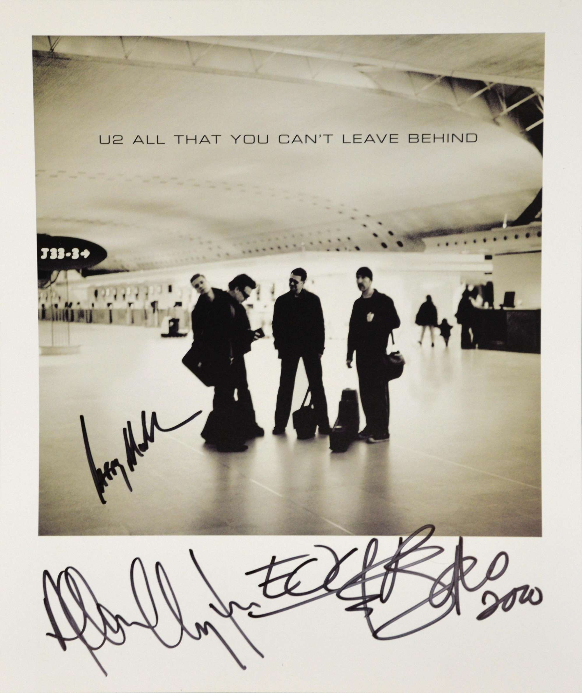 Appraisal: U All That You Can't Leave Behind promotional poster signed