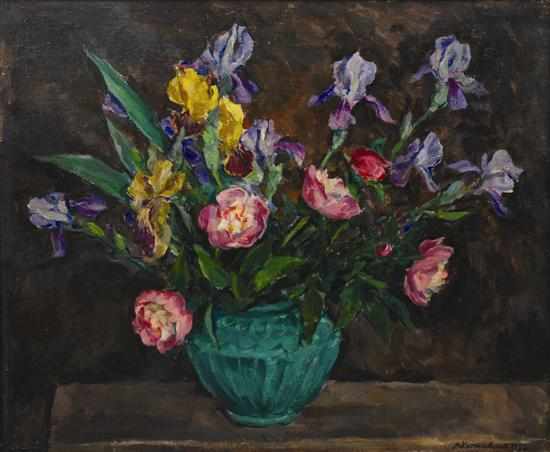 Appraisal: Mikhail Petrovic Konchalovsky Russian - Still Life with Irises oil