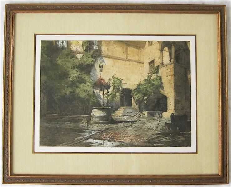 Appraisal: LUIGI KASIMIR ETCHING AND AQUATINT Austrian - Titled Seebenstein Image