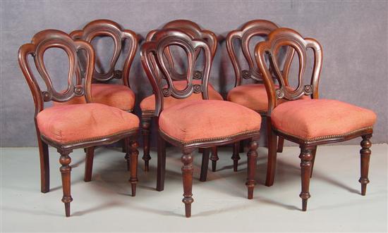 Appraisal: Set of Six English Regency Dining Side Chairs Circa Walnut