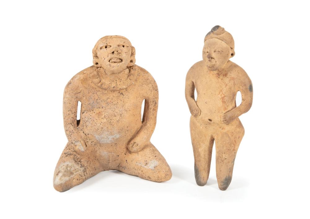 Appraisal: Two Pre-Columbian Clay Effigy Figures before A D Mesoamerica incl