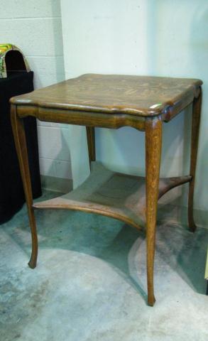 Appraisal: Golden Oak Era Square Lamp Table in solid oak and