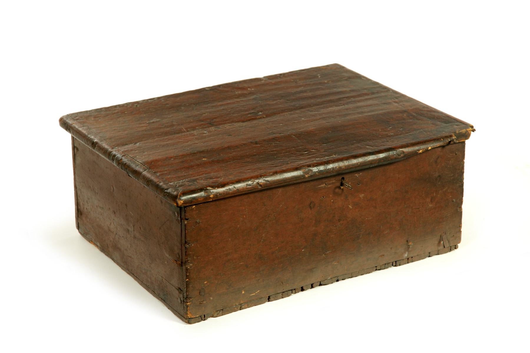 Appraisal: BIBLE OR DOCUMENT BOX American th century pine Wrought nail