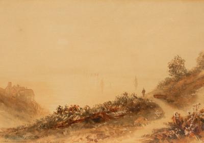 Appraisal: Joseph Newington Carter - View from the Cliffside watercolour cm