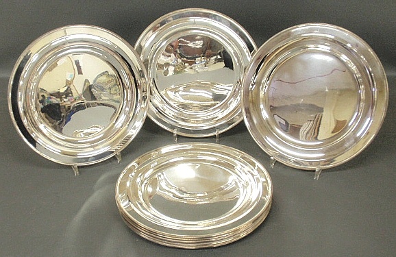 Appraisal: - Fine set of twelve Sheffield silver service plates with