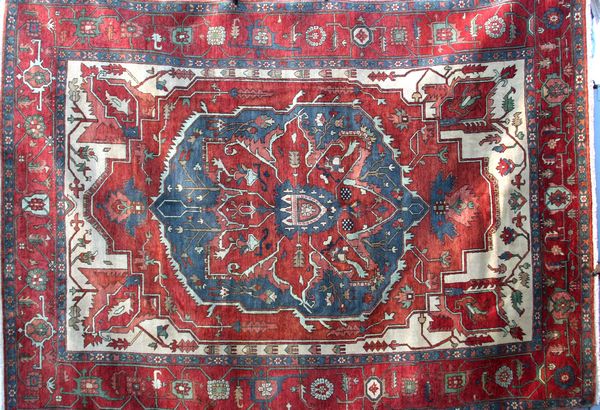 Appraisal: Great Indo Heriz Serapi rug ' x ' EST