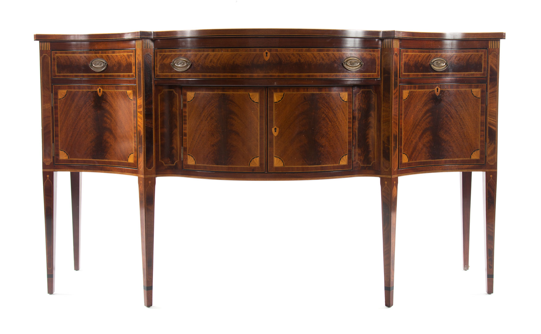 Appraisal: Potthast Bros Federal style mahogany sideboard Baltimore th century Metropolitan