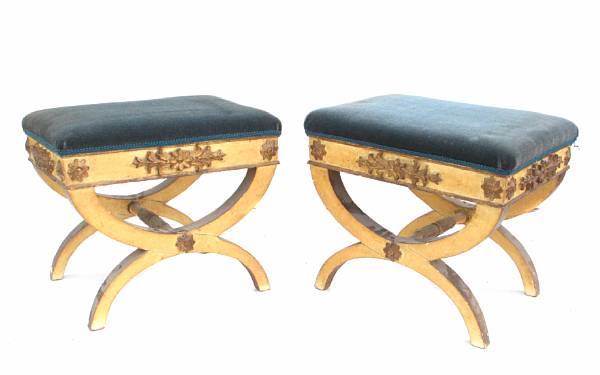 Appraisal: A pair of Italian Neoclassical style parcel gilt and paint