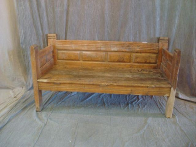 Appraisal: th Cent Wood Bench Dimensions x x