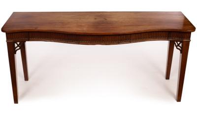 Appraisal: A late th Century style serving table with a serpentine