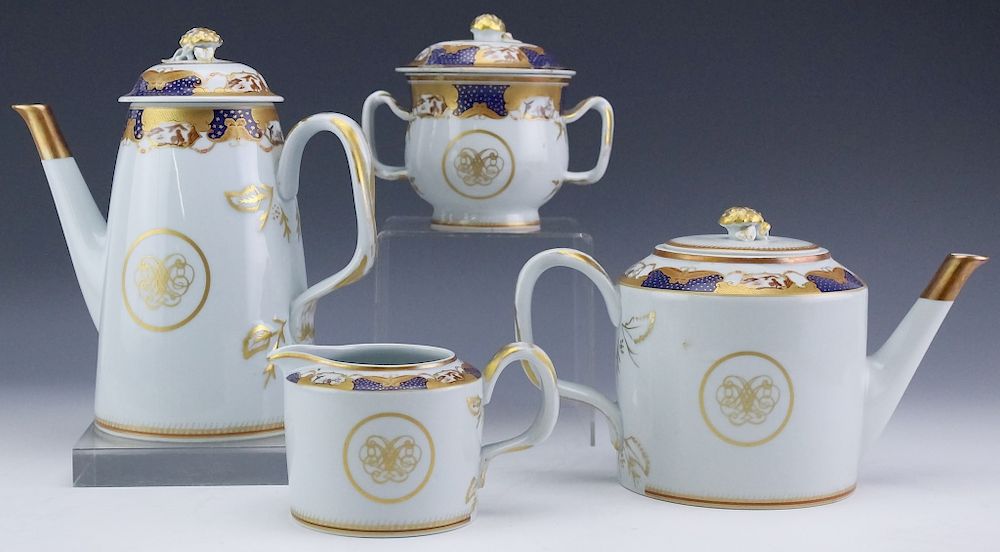 Appraisal: Pc Mottahedeh Nelson Rockefeller Tea Service SET Seven piece tea