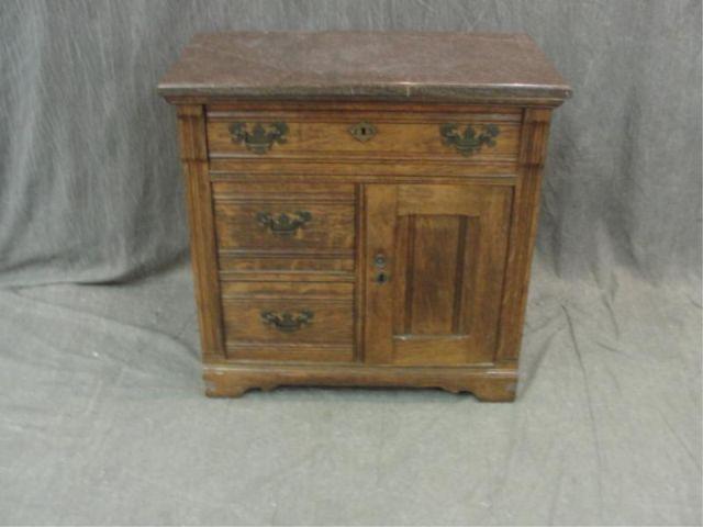 Appraisal: Victorian Marbletop Wash Stand From a Patterson NY estate Dimensions