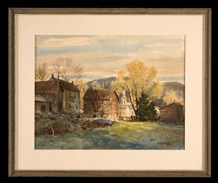 Appraisal: R W WARE UPSTATE NEW YORK Watercolor on paper x