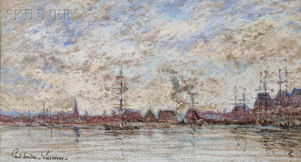 Appraisal: Paul Emile Pissarro French - Marine Distant Signed Paul Emile-Pissarro-