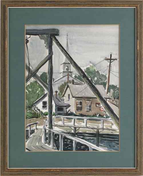 Appraisal: Reading Pennsylvania watercolor of a church signed Fred de P