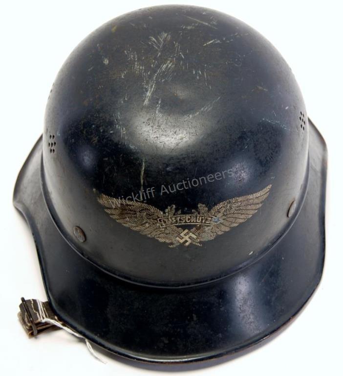 Appraisal: German M -style medium-weight helmet as used by the Luftschutzpolizei