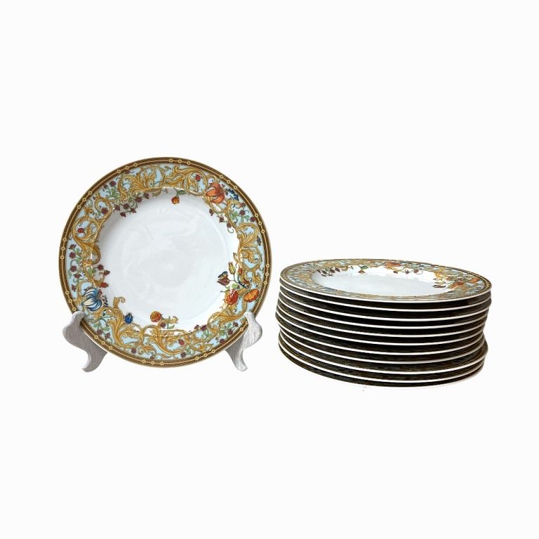 Appraisal: Versace Butterfly Garden Dinner Plates Set Of Rosenthal Versace Butterfly