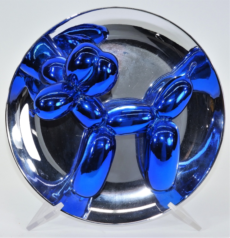 Appraisal: JEFF KOONS BALLOON DOG BLUE PORCELAIN SCULPTURE New York b