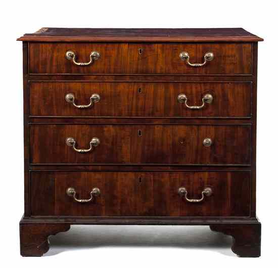 Appraisal: A George III Style Mahogany Chest of Drawers having a