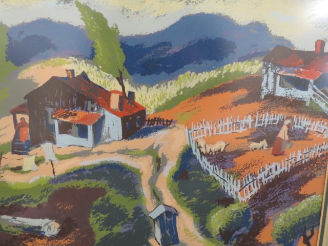 Appraisal: Abram Tromka silkscreen farm scene well listed artist - image