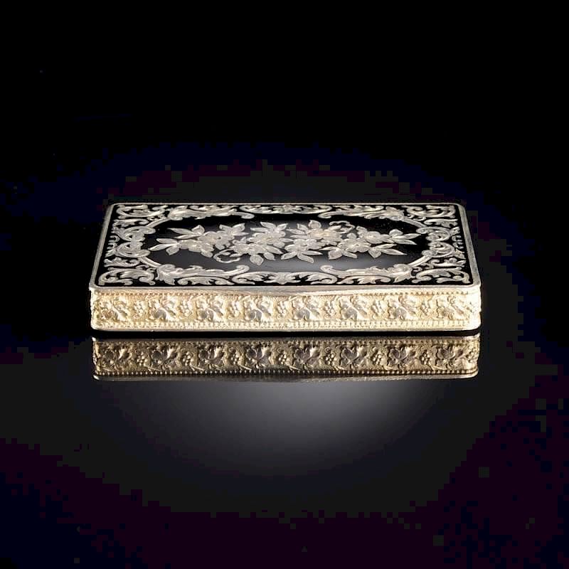 Appraisal: AN AUSTRIAN STERLING SILVER SILVER GILT AND ENAMEL BOX VIENNA