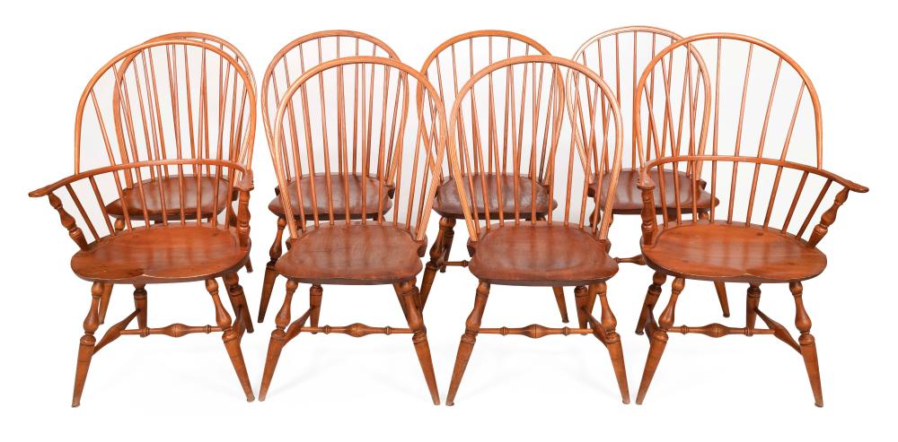 Appraisal: ASSEMBLED SET OF EIGHT WARREN CHAIR WORKS FOR ELDRED WHEELER