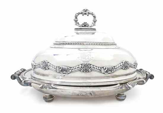 Appraisal: A Silverplate Covered Well and Tree Platter the domed cover