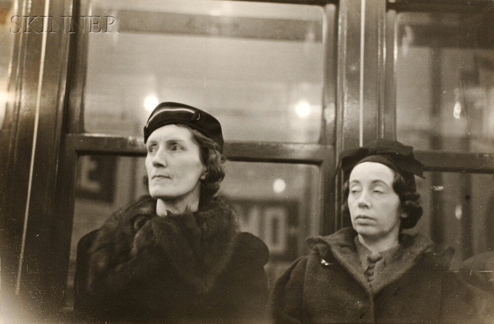 Appraisal: Walker Evans American - Subway Portrait New York c -