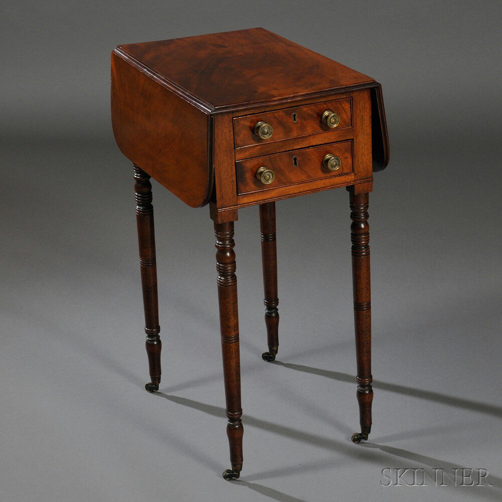 Appraisal: Regency Mahogany Pembroke Table England - of typical form the