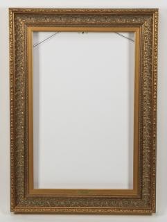 Appraisal: Carved gilt wood frame h x w Carved gilt wood