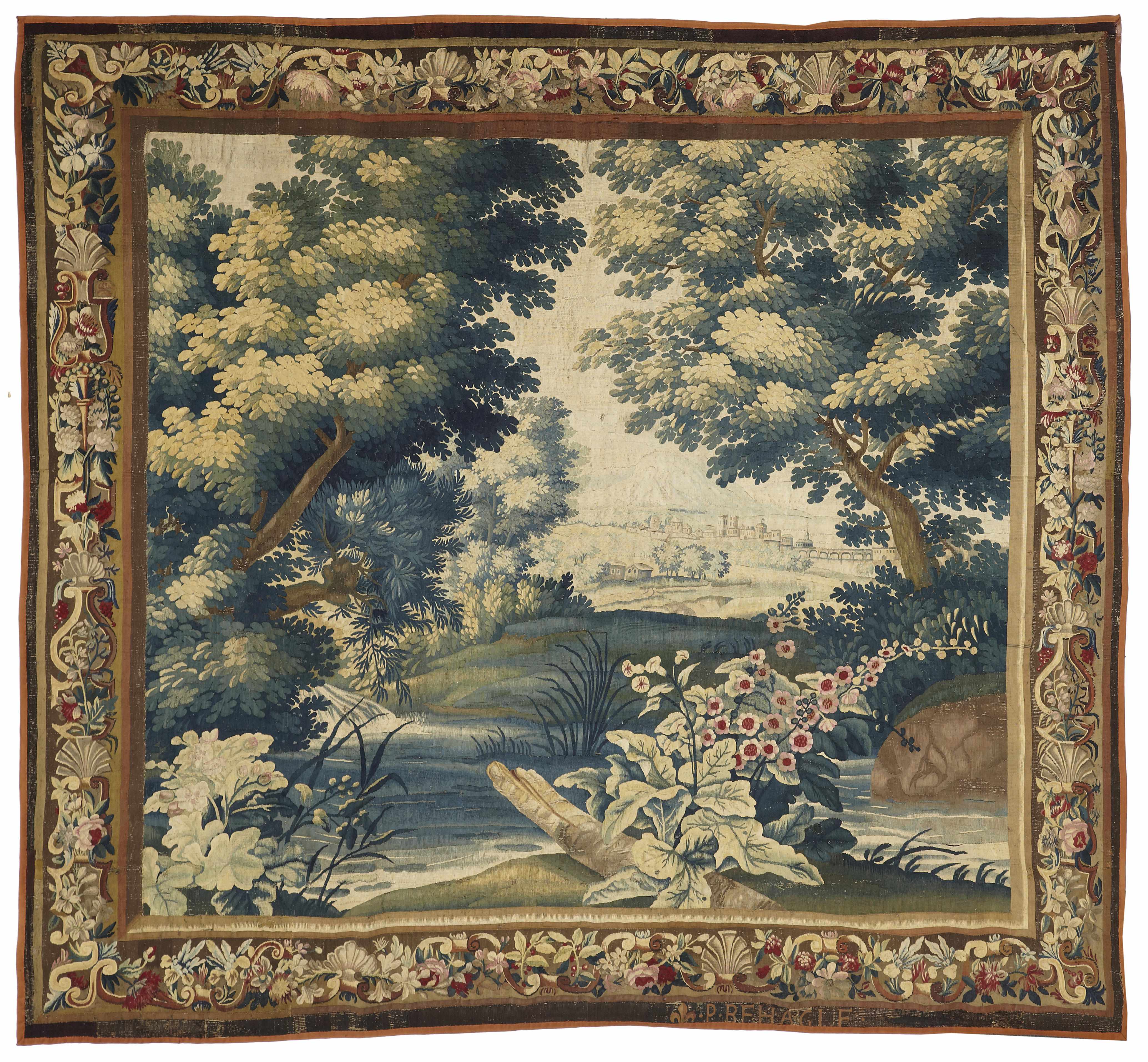 Appraisal: A Beauvais landscape tapestry Philippe Behagle French - late th