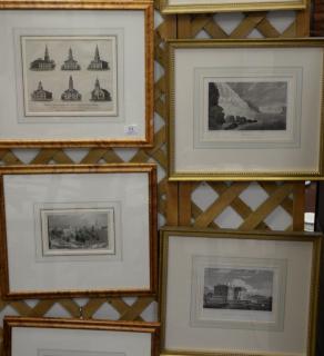 Appraisal: Seven engravings and lithographs including Niagara Falls by Archer Tomb