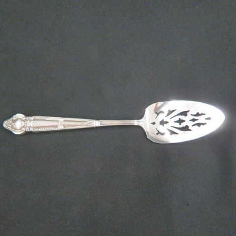 Appraisal: Sterling Silver Handled Pie Server pierced decor