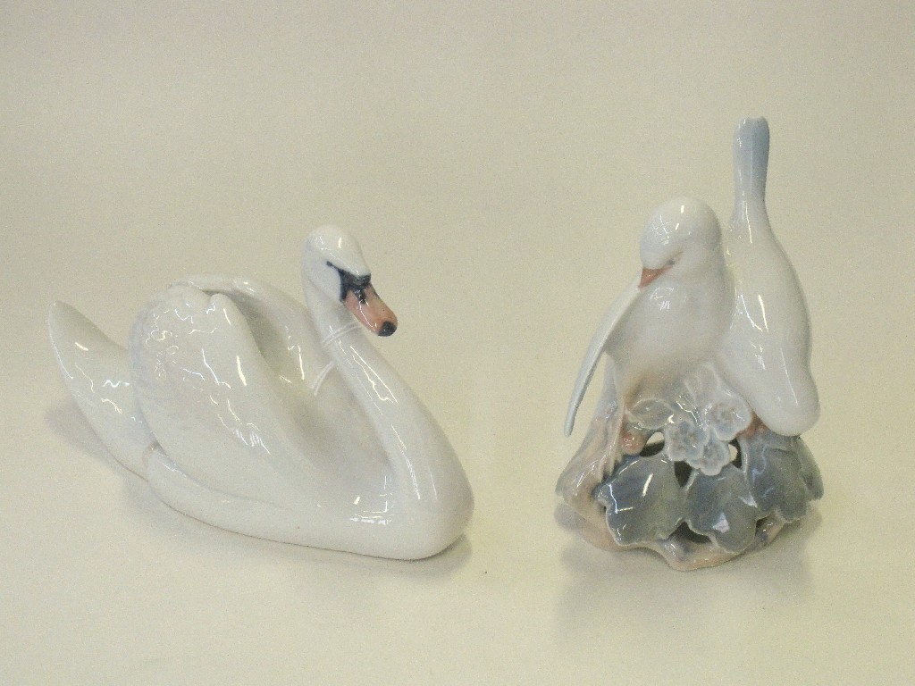 Appraisal: Royal Copenhagen figure of a swan and another of two