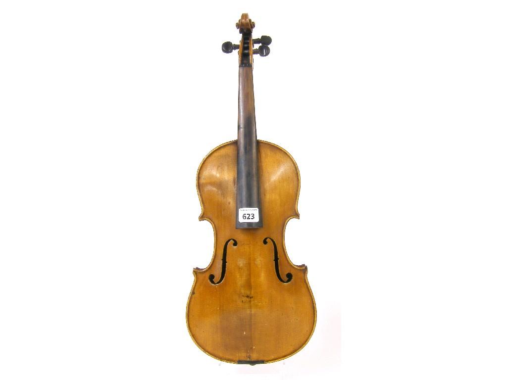 Appraisal: Polish violin labelled Antoni Karolkowski Warszawa Rok cm