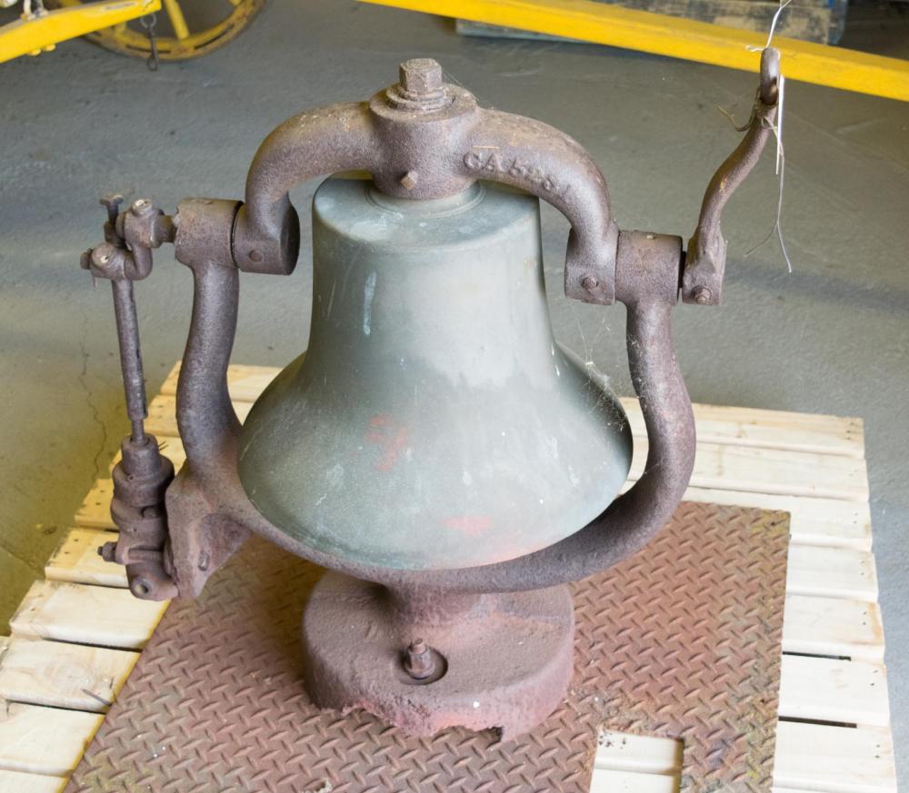 Appraisal: CAST IRON AND BRONZE SCHOOLHOUSE BELL removed from the Dairyville