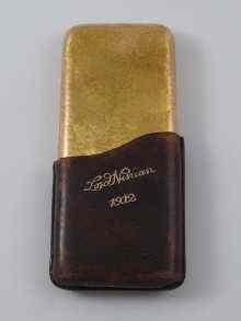 Appraisal: A ct gold Russian cheroot case hallmarked for Moscow c