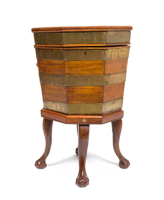 Appraisal: Sale Lot An English Oak Octagonal Shaped Wine Cooler conforming