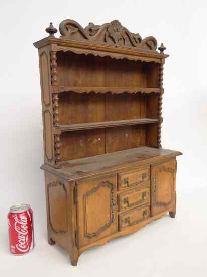 Appraisal: Late th early th c French doll's cupboard '' W