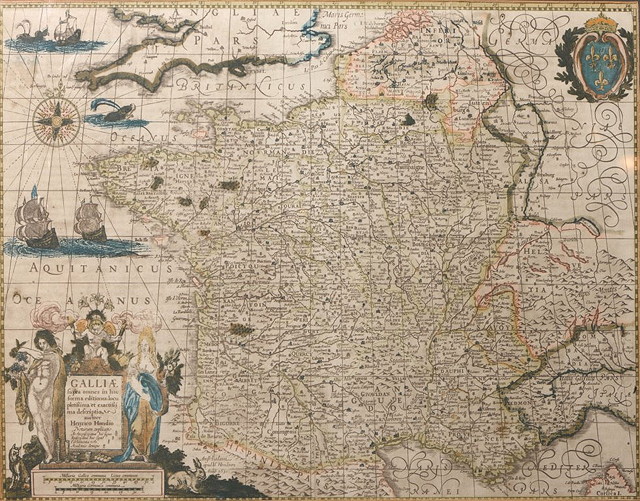 Appraisal: Hendrick Honduras th Century Early map of France and surrounding