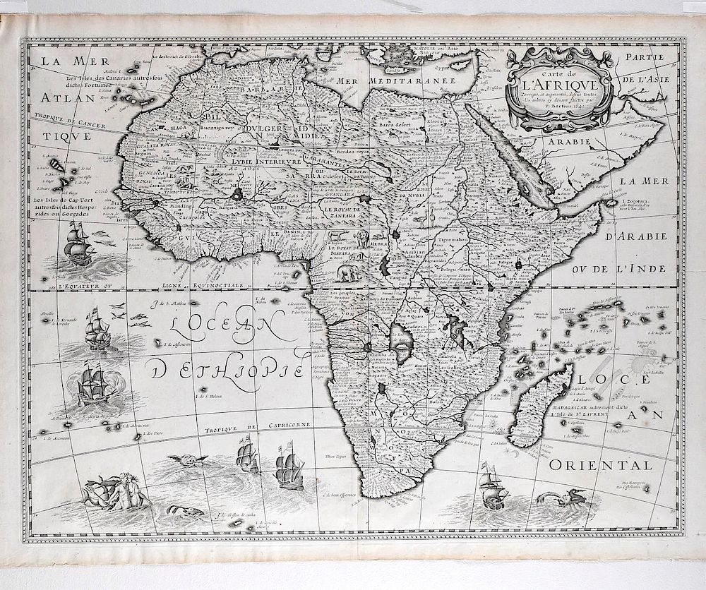 Appraisal: Petrus Bertius Map of Africa Petrus Bertius - Carte de