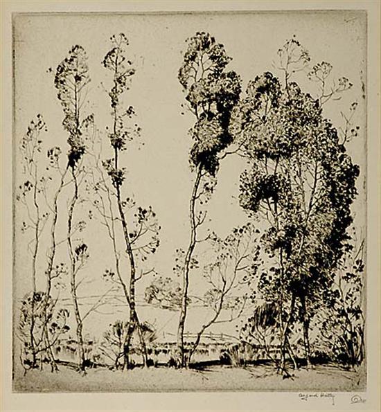 Appraisal: Alfred Hutty New York South Carolina - PINES IN LANDSCAPEdrypoint