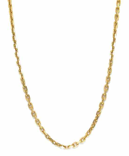 Appraisal: An Karat Yellow Gold Diamond Cut Cable Chain Stamp N