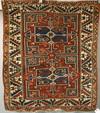 Appraisal: RUG - ' x ' - Antique Kazak rug serrated