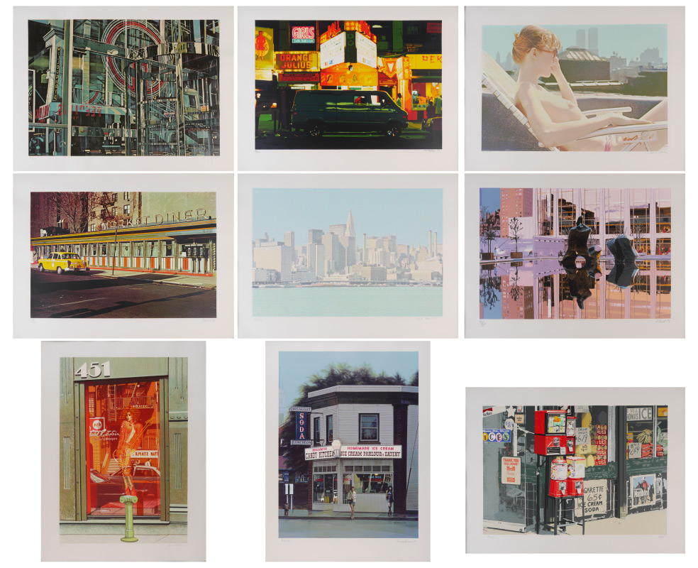 Appraisal: SERIGRAPHS FROM THE CITY-SCAPES PORTFOLIO PHOTO REALIST are unframed C